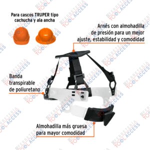 Alternative view of Suspensión para cascos, ajuste por matraca, Truper