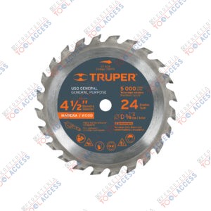 Disco sierra 4-1/2" para madera, 24 dientes centro 3/8"