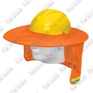 Protector solar plegable para casco, naranja con reflejante, Truper