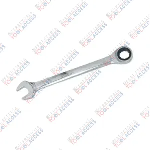 Llave combinada pulido espejo de matraca métrica, 12 puntas, 17mm, Surtek