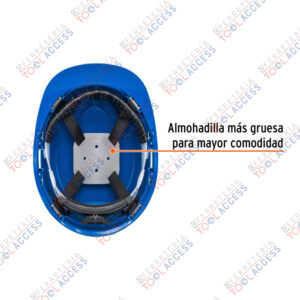 Alternative view of Casco de seguridad ventilado, ajuste de matraca, azul, Truper