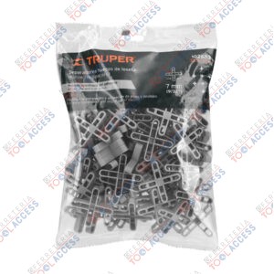 Bolsa con 100 separadores huecos de 7mm para losetas, Truper