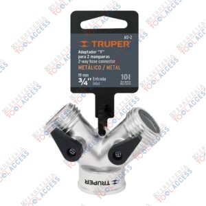 Conector "Y" 3/4" metálico para manguera, Truper