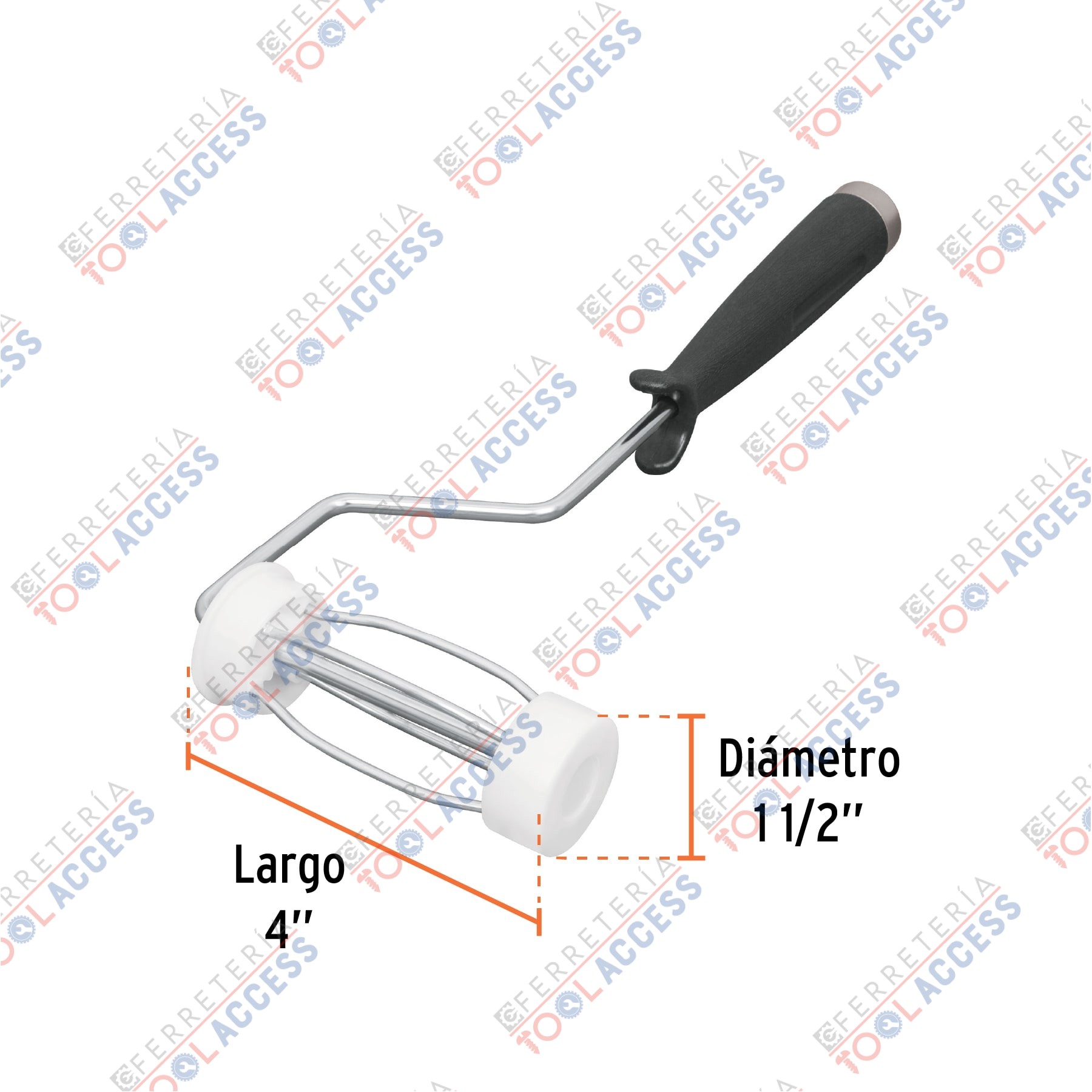 Alternative view of Maneral de 4" con jaula para rodillo, TRUPER