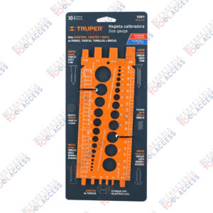 Regleta medidora de tuercas y tornillos, std y mm, TRUPER