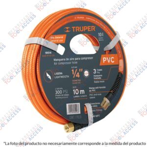 Manguera para compresor, de PVC, 10m x 3/8", TRUPER