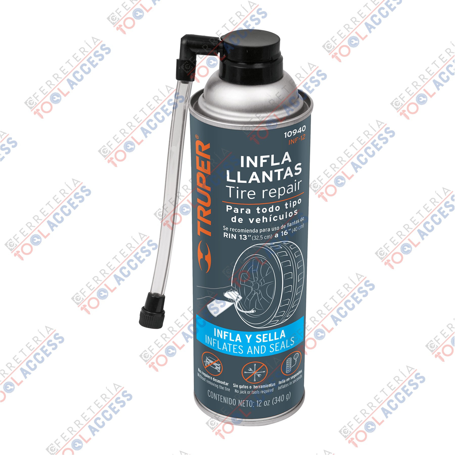 Inflallantas de 12 oz (340 g), Truper