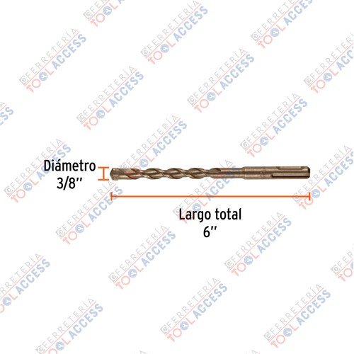Broca SDS Plus 3/8 x 6", Truper - Imagen 4