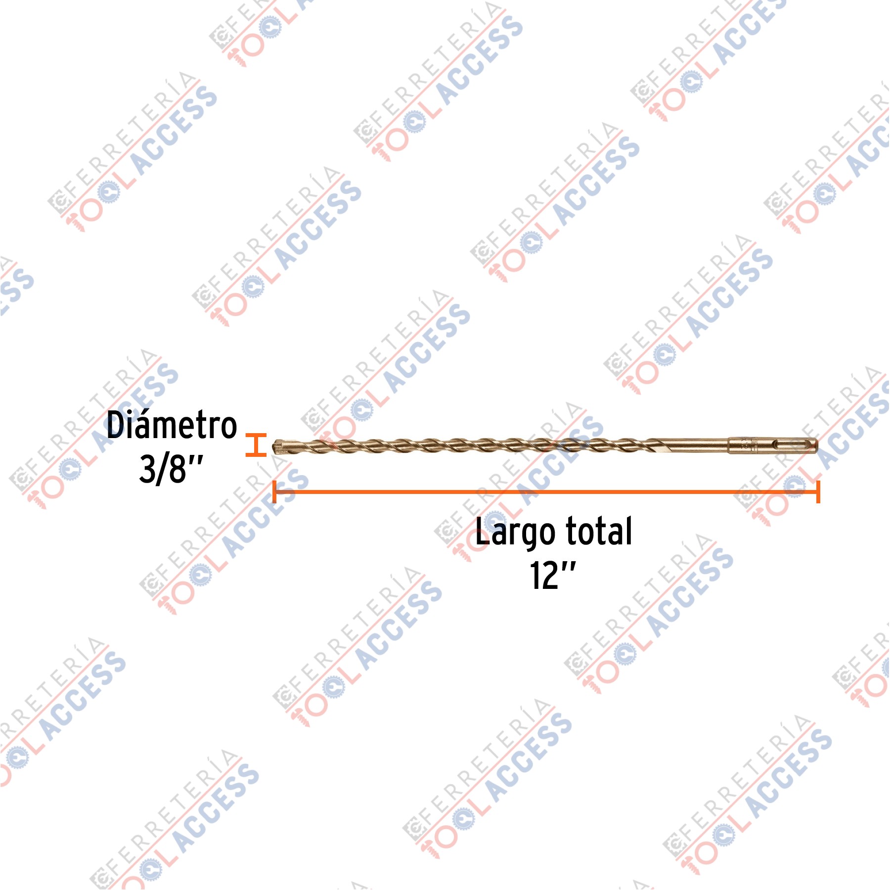 Broca SDS Plus 3/8 x 12", Truper - Imagen 4