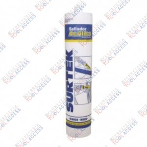 Sellador acrílico color blanco, 280 ml,Surtek