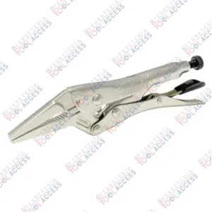 Pinza de presión cromada nariz larga de 6", Surtek