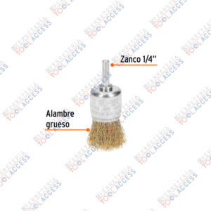 Alternative view of Carda tipo brocha 1-1/8" alambre grueso para taladro, TRUPER