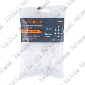 Bolsa con 75 separadores de 8 mm de losetas, TRUPER