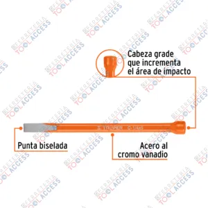 Alternative view of Cincel de corte frío de 1/4 X 5", Truper