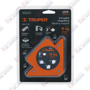 Escuadra magnética para soldar de 3", carga 11 kg, TRUPER