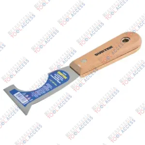 Espátula rígida de acero de alto carbón con raspador con mango de madera 2-1/2", 5 en 1, Surtek