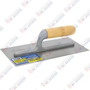 Llana lisa de canto recto de acero al alto carbón con mango de madera 10 remaches, 11"X5", Surtek