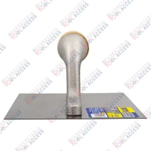 Alternative view of Llana lisa de canto recto de acero al alto carbón con mango de madera 10 remaches, 11"X5", Surtek