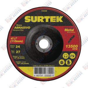 Disco abrasivo tipo 27 para metal, 4-1/2" x 1/4",13,500 RPM
