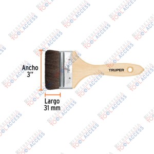 Alternative view of Brocha pelo de camello de 3" con mango de madera, TRUPER