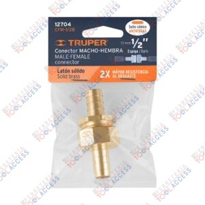 Conectores 1/2" macho y hembra de latón sólido para manguera