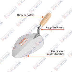 Alternative view of Cuchara para albañil 9" forjada tipo Guadalajara, TRUPER
