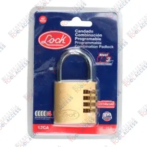 Candado de combinación programable para maleta, latón, 40 mm, Lock