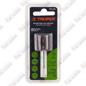 Rueda flap de 1", grano 80, TRUPER