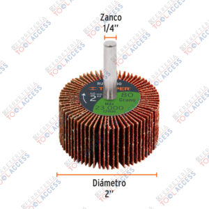 Alternative view of Rueda flap de 2", grano 80, TRUPER