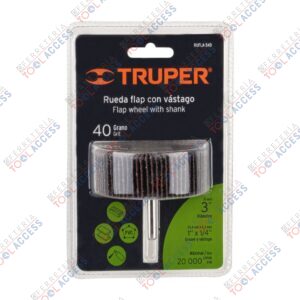 Rueda flap de 3", grano 40, TRUPER