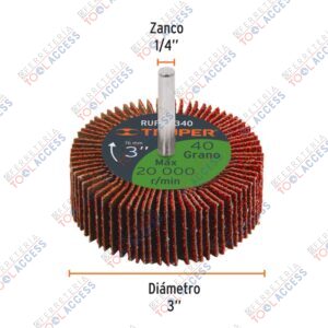 Alternative view of Rueda flap de 3", grano 40, TRUPER