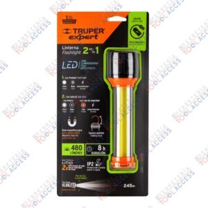 Linterna recargable con luz emergencia, 480lm, Truper