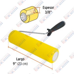 Alternative view of Rodillo para pintar 9" x 3/8" de esponja, superficies lisas, Truper