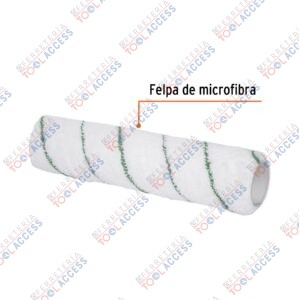 Alternative view of Felpa para rodillo 9"x3/8" de microfibra, sup. poco rugosas, Truper