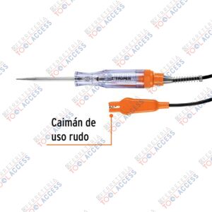 Alternative view of Probador de circuitos de corriente directa 20 cm, c/caimán, Truper