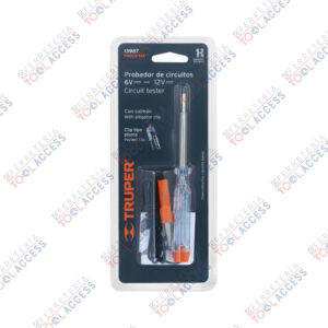Probador de circuitos de corriente directa 14 cm c/caimán, Truper