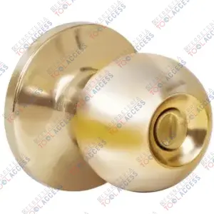 Alternative view of Pomo cilíndrico bola función entrada, latón brillante, llave estándar, Prolok