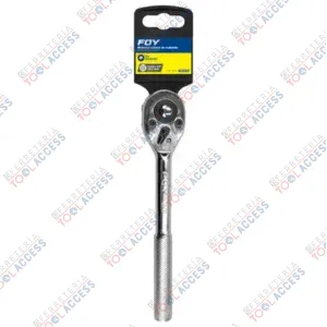 Matraca reversible para dado cuadro de 3/8", cabeza tipo pera, mango moleteado, Foy