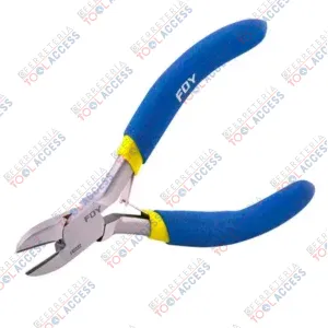 Mini pinza para electrónica con mango de vinil corte diagonal de 4-5/16", Foy