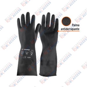 Alternative view of Guantes de neopreno para manejo de químicos, G, TRUPER