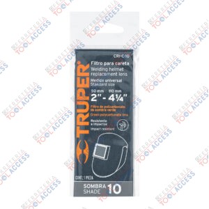 Lente sombra 10 para caretas CASO-3 y CASO-300-P, TRUPER