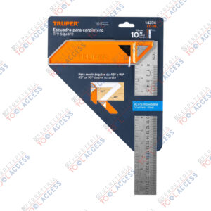 Escuadra 10" para carpintero con mango 100% de aluminio, Truper