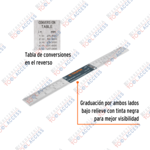 Alternative view of Regla 30 cm de acero inoxidable, TRUPER