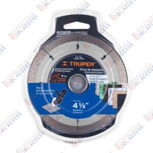 Disco de diamante de 4-1/2" x 1.3 mm, corte de porcelanato, Truper