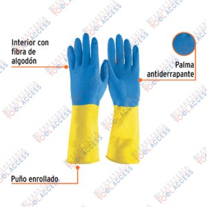 Alternative view of Guantes de látex reforzados para limpieza, M, TRUPER