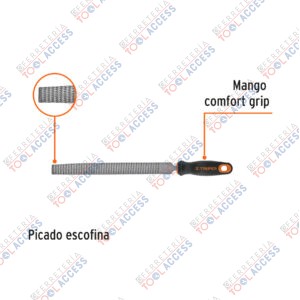 Alternative view of Lima escofina 8" con mango doble inyección, TRUPER