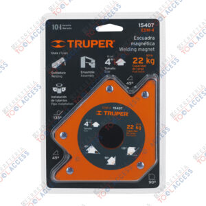 Escuadra magnética para soldar de 4", carga 22 kg, TRUPER