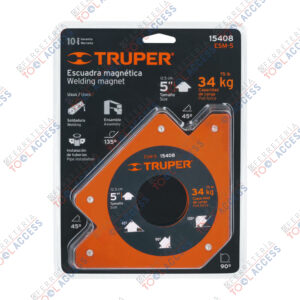 Escuadra magnética para soldar de 5", carga 34 kg, TRUPER