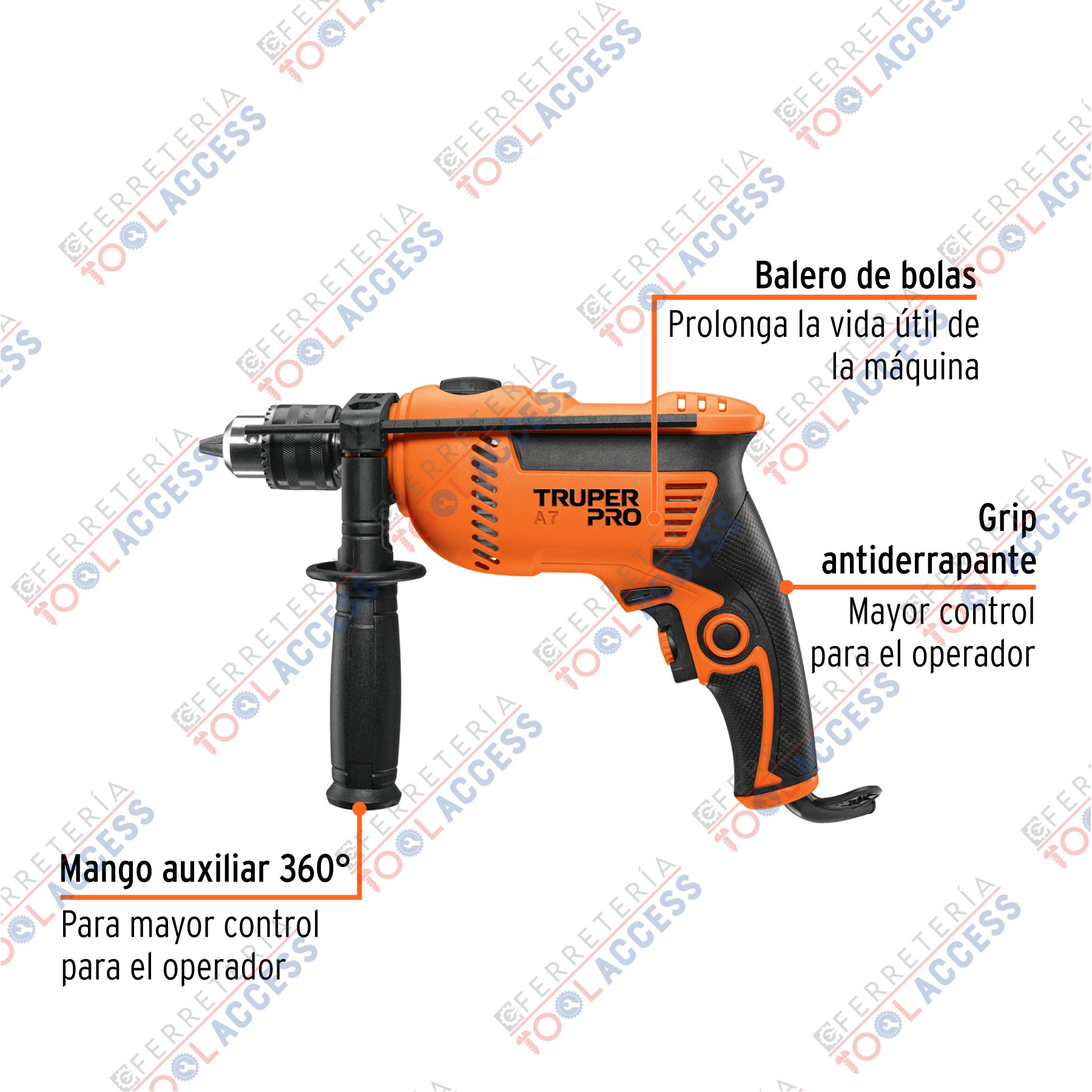 Rotomartillo 1/2", 650W, TRUPER PRO - Imagen 2