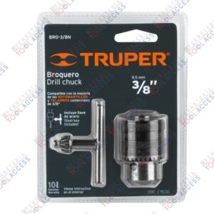 Broquero 3/8" con llave, cuerpo moleteado, TRUPER
